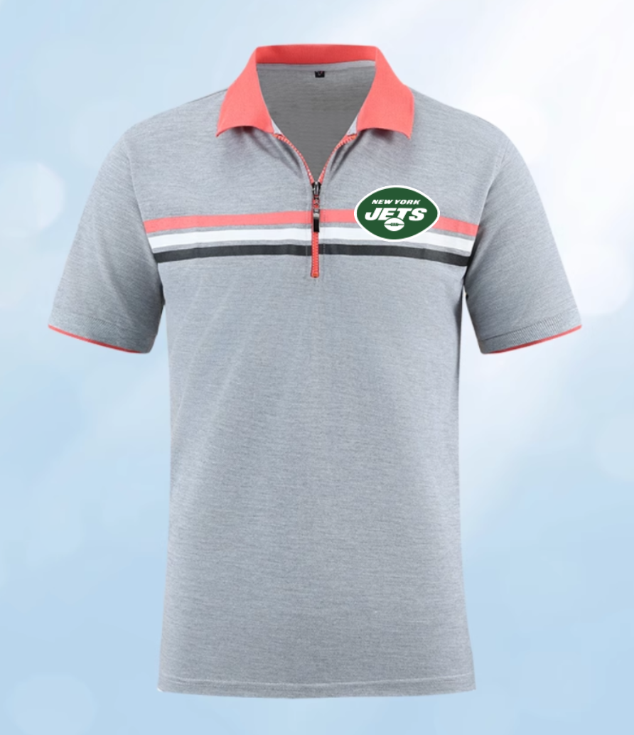 New York Jets grey Men 2025 NFL polo T shirt->nfl t-shirts->Sports Accessory
